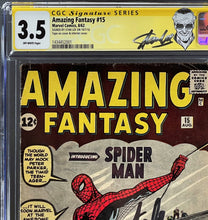 Load image into Gallery viewer, Amazing Fantasy #15 CGC Signed Stan Lee 1962 Marvel Comics Origin &amp; 1st Spider-Man