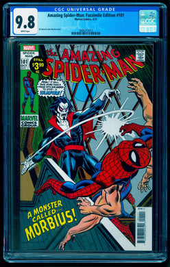 AMAZING SPIDER-MAN #101 CGC 9.8 WHITE PAGES 💎 FACSIMILE EDITION