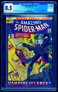 AMAZING SPIDER-MAN #102 CGC 8.5 OW WHITE 🔥 ORIGIN & 2nd MORBIUS