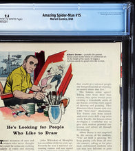 Load image into Gallery viewer, Amazing Spider-Man #15 CGC 9.4 NM 1964 Marvel Comics 1st Appearance Kraven