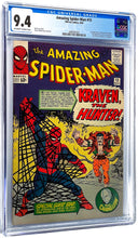 Load image into Gallery viewer, Amazing Spider-Man #15 CGC 9.4 NM 1964 Marvel Comics 1st Appearance Kraven