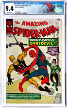 Load image into Gallery viewer, Amazing Spider-Man #16 CGC 9.4 NM 1964 Marvel Comics 1st Daredevil Crossover