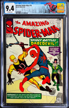 Load image into Gallery viewer, Amazing Spider-Man #16 CGC 9.4 NM 1964 Marvel Comics 1st Daredevil Crossover