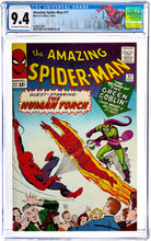 Load image into Gallery viewer, Amazing Spider-Man #17 CGC 9.4 NM 1964 Marvel Comics 2nd Appearance Green Goblin