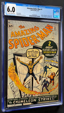 Load image into Gallery viewer, Amazing Spider-Man #1 CGC 6.0 1963 Marvel Comics 1st App Chameleon (Presents 8.0+)