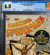 Load image into Gallery viewer, Amazing Spider-Man #1 CGC 6.0 1963 Marvel Comics 1st App Chameleon (Presents 8.0+)