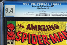 Load image into Gallery viewer, Amazing Spider-Man #25 CGC 9.4 WP 1965 Marvel Comics 1st Appearance Mary Jane Watson