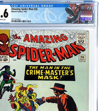 Load image into Gallery viewer, Amazing Spider-Man #26 CGC 9.6 NM+ 1965 Marvel Comics 1st Appearance Crime Master
