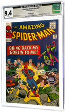 Load image into Gallery viewer, Amazing Spider-Man #27 CGC 9.4 White Pages 1965 Marvel Comics "Suscha News" Pedigree