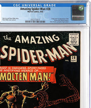 Load image into Gallery viewer, Amazing Spider-Man #28 CGC 9.2 1965 Marvel Comics 1st Appearance Molten Man