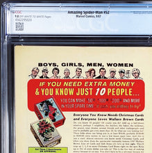 Load image into Gallery viewer, Amazing Spider-Man #52 CGC 9.8 1967 Marvel Comics 1st Appearance Joe Robertson