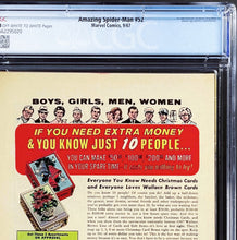 Load image into Gallery viewer, Amazing Spider-Man #52 CGC 9.8 1967 Marvel Comics 1st Appearance Joe Robertson