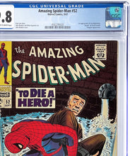 Load image into Gallery viewer, Amazing Spider-Man #52 CGC 9.8 1967 Marvel Comics 1st Appearance Joe Robertson