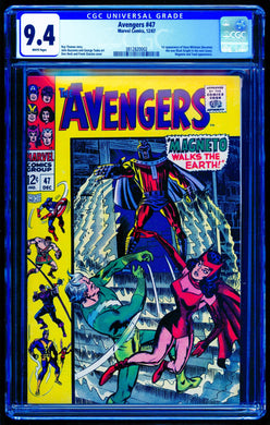 AVENGERS #47 CGC 9.4 WHITE PAGES 💎 1st DANE WHITMAN