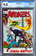 Load image into Gallery viewer, AVENGERS #71 CGC 9.0 WHITE PAGES 🔥 1st INVADERS (UNPRESSED)