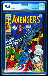 AVENGERS #80 CGC 9.4 WHITE PAGES 💎 1st RED WOLF