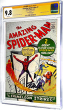 Load image into Gallery viewer, Amazing Spider-Man #1 CGC 9.8 Signed Stan Lee 1966 Marvel Comics Golden Record Reprint