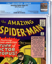 Load image into Gallery viewer, Amazing Spider-Man #11 CGC 8.5 WP 1964 Marvel Comics 2nd Appearance Doctor Octopus