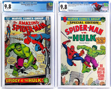 Load image into Gallery viewer, Amazing Spider-Man #119 CGC 9.8 WP 1973 Marvel Comics + Special Edition Spider-Man vs. Hulk #1 CGC 9.8