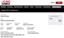 Load image into Gallery viewer, Amazing Spider-Man #119 CGC 9.8 White 1973 Marvel Comics Hulk Battle Cover