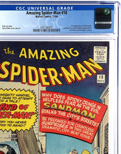Load image into Gallery viewer, Amazing Spider-Man #18 CGC 9.8 1964 Marvel Comics 1st Appearance Ned Leeds (1 of 7)