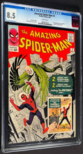 Load image into Gallery viewer, Amazing Spider-Man #2 CGC 8.5 WP 1963 Marvel Comics 1st App Vulture (Graded 2004)