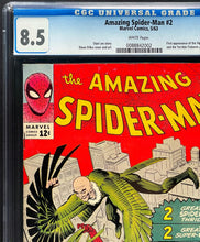 Load image into Gallery viewer, Amazing Spider-Man #2 CGC 8.5 WP 1963 Marvel Comics 1st App Vulture (Graded 2004)