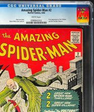 Load image into Gallery viewer, Amazing Spider-Man #2 CGC 8.5 WP 1963 Marvel Comics 1st App Vulture (Graded 2004)