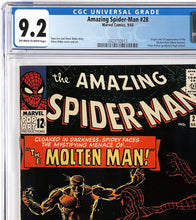 Load image into Gallery viewer, Amazing Spider-Man #28 CGC 9.2 1965 Marvel Comics 1st Appearance Molten Man