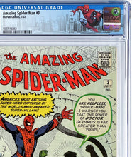 Load image into Gallery viewer, Amazing Spider-Man #3 CGC 8.5 OWW 1963 Marvel Comics 1st Appearance Doctor Octopus