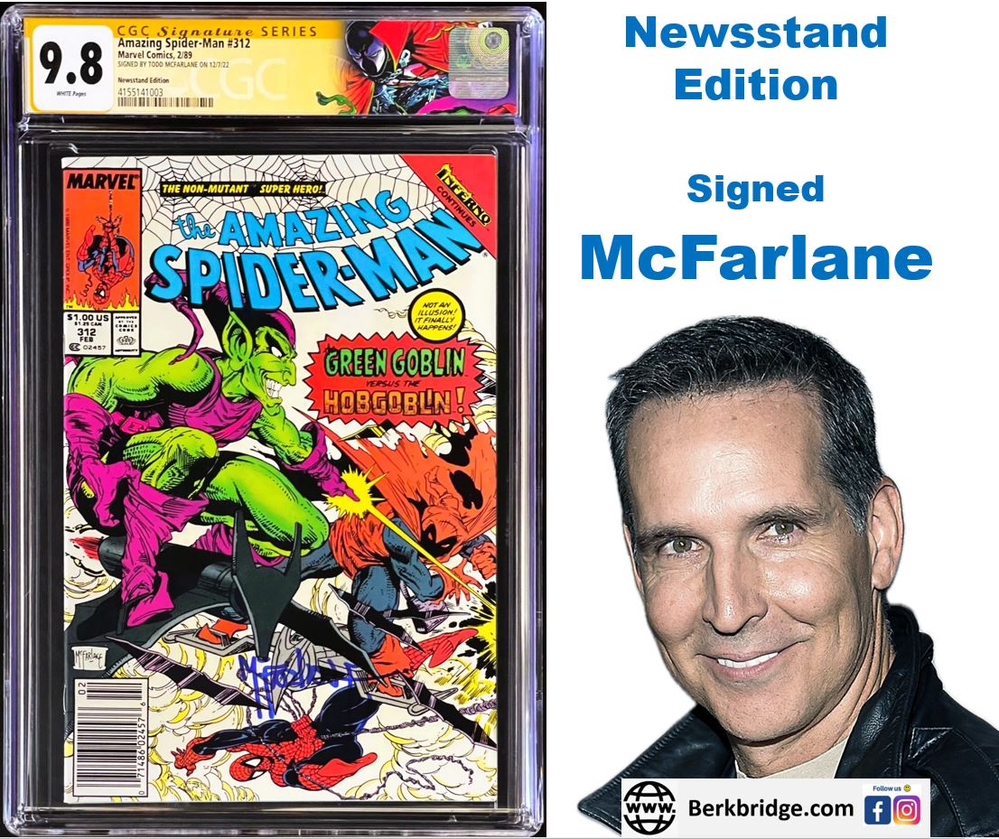 Amazing Spider-Man #312 CGC 9.8 Newsstand Signed McFarlane SS 1989 Marvel Comics