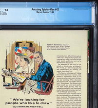 Load image into Gallery viewer, Amazing Spider-Man #42 CGC 9.8 WP 1966 Marvel Comics 2nd Appearance Rhino (1 of 12)