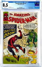 Load image into Gallery viewer, Amazing Spider-Man #5 CGC 8.5 WP 1963 Marvel Comics 1st Doctor Doom outside Fantastic Fou