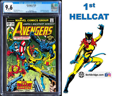 Avengers #144 CGC 9.6 White Pages 1st Appearance Hellcat 1976 Marvel Comics