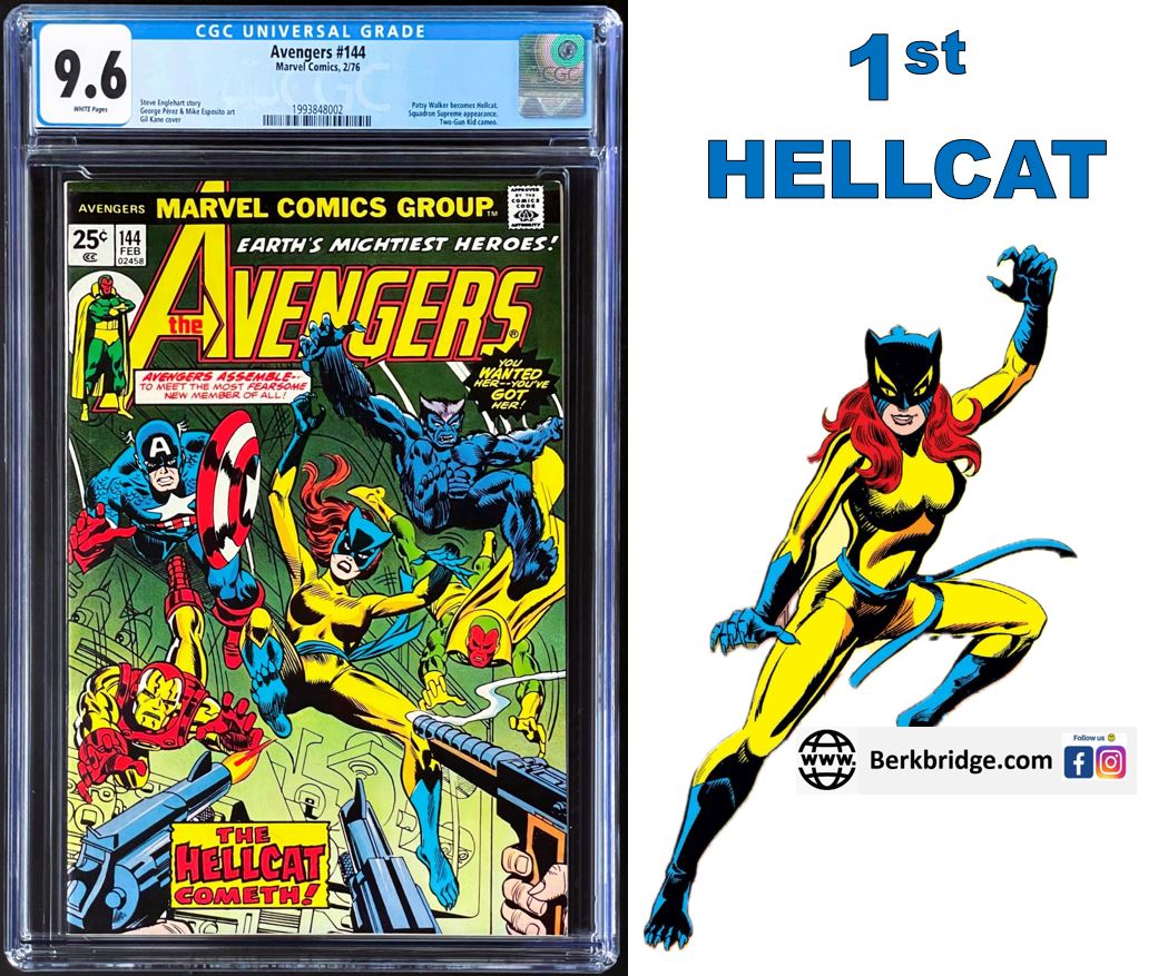 Avengers #144 CGC 9.6 White Pages 1st Appearance Hellcat 1976 Marvel Comics