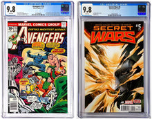 Load image into Gallery viewer, Avengers #155 CGC 9.8 White 1977 Marvel Comics + Secret Wars #5 CGC 9.8 WP Doctor Doom Key Set (2)