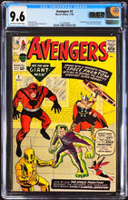Load image into Gallery viewer, Avengers #2 CGC 9.6 NM+ 1963 Marvel Comics 1st Appearance Space Phantom (QES Certified)