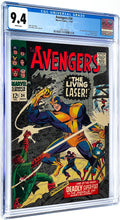 Load image into Gallery viewer, Avengers #34 CGC 9.4 White Pages 1966 Marvel Comics 1st Appearance Living Laser