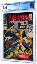 Load image into Gallery viewer, Avengers #34 CGC 9.4 White Pages 1966 Marvel Comics 1st Appearance Living Laser