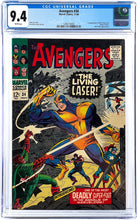 Load image into Gallery viewer, Avengers #34 CGC 9.4 White Pages 1966 Marvel Comics 1st Appearance Living Laser