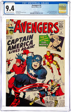 Load image into Gallery viewer, Avengers #4 CGC 9.4 NM 1963 Marvel Comics 1st Appearance Captain America Silver Age