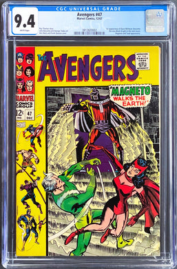 Avengers #47 CGC 9.4 White Pages 1967 Marvel Comics 1st Dane Whitman