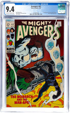 Load image into Gallery viewer, Avengers #62 CGC 9.4 NM 1969 Marvel Comics 1st Appearance Man-Ape M'Baku