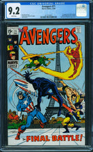 Load image into Gallery viewer, Avengers #71 CGC 9.2 WHITE 1969 Marvel Comics 1st INVADERS Silver Age