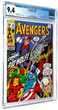 Load image into Gallery viewer, Avengers #80 CGC 9.4 White Pages 1970 Marvel Comics 1st Appearance Red Wolf Origin