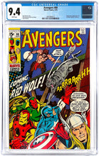 Load image into Gallery viewer, Avengers #80 CGC 9.4 White Pages 1970 Marvel Comics 1st RED Wolf (Unpressed)