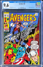 Load image into Gallery viewer, Avengers #80 CGC 9.6 White Pages 1970 Marvel Comics 1st Appearance Red Wolf Origin