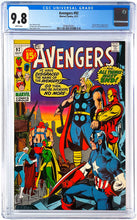 Load image into Gallery viewer, Avengers #92 CGC 9.8 White Pages 1971 Marvel Comics Neal Adams Cover