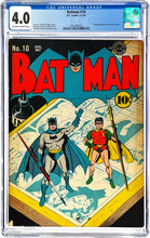Load image into Gallery viewer, Batman #10 CGC 4.0 OWW 1942 DC Comics Golden Age Catwoman Appearance Bob Kane Art
