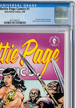 Load image into Gallery viewer, Bettie Page Comics #1 CGC 9.8 White Pages Dave Stevens Cover 1996 Dark Horse